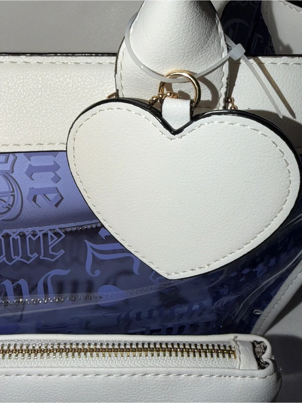 Juicy Couture Heart Dazzling Blue Beachin Tote NWT w/ Cosmetic Bag